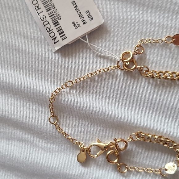 Nordstrom BP xoxo gold beaded double strand layered necklace - Picture 5 of 5